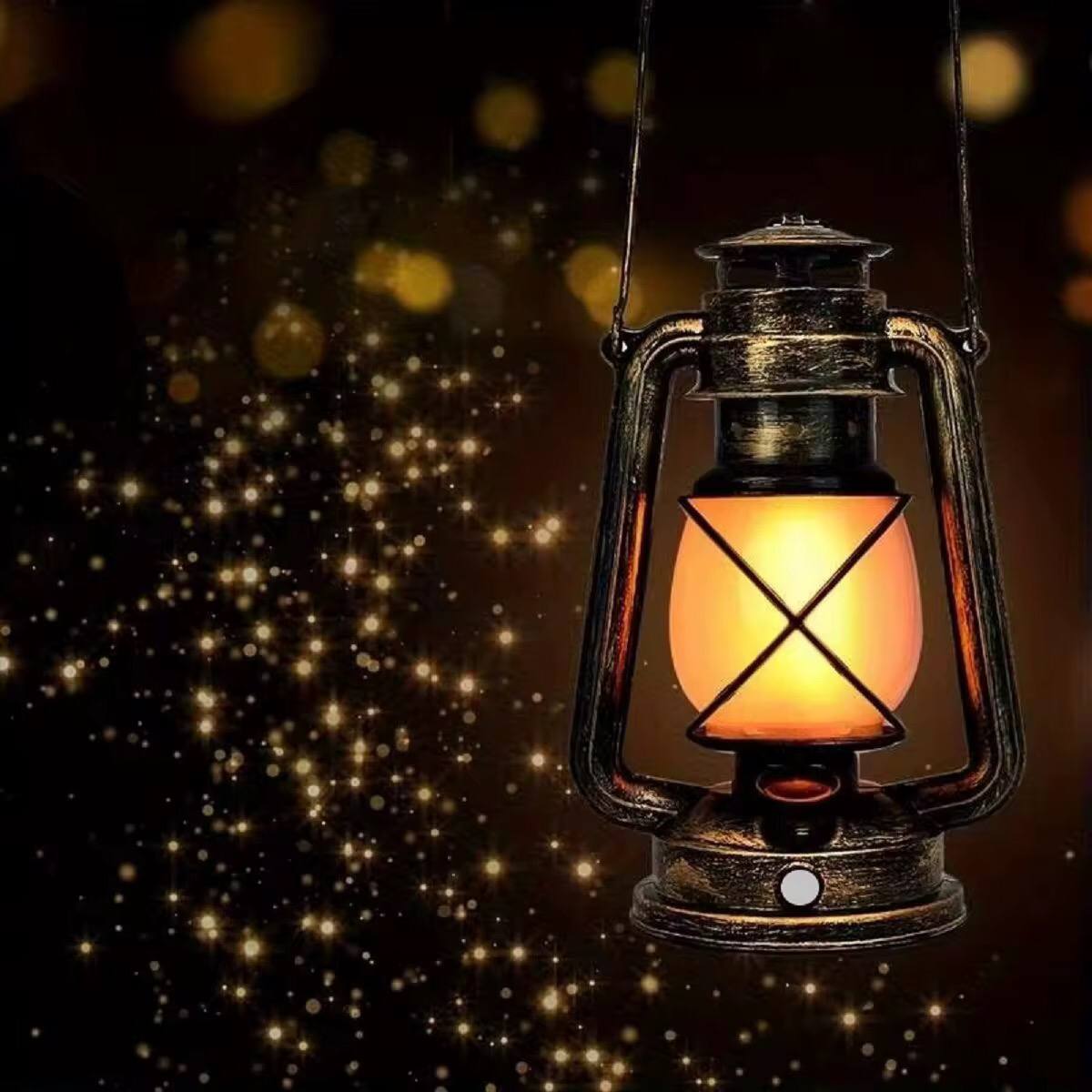 VINTAGE  DESIGN 35cm LED LANTERN.