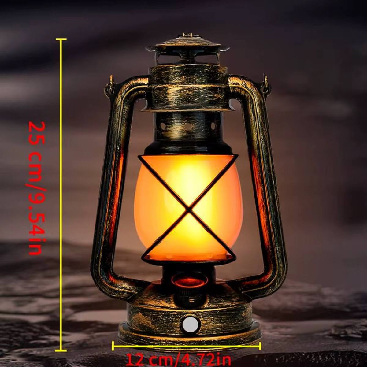 VINTAGE  DESIGN 35cm LED LANTERN.