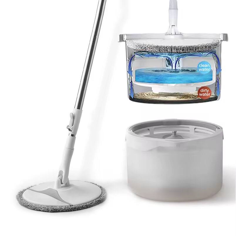 360⁰ Micro fiber spin mop with water separation bucket .