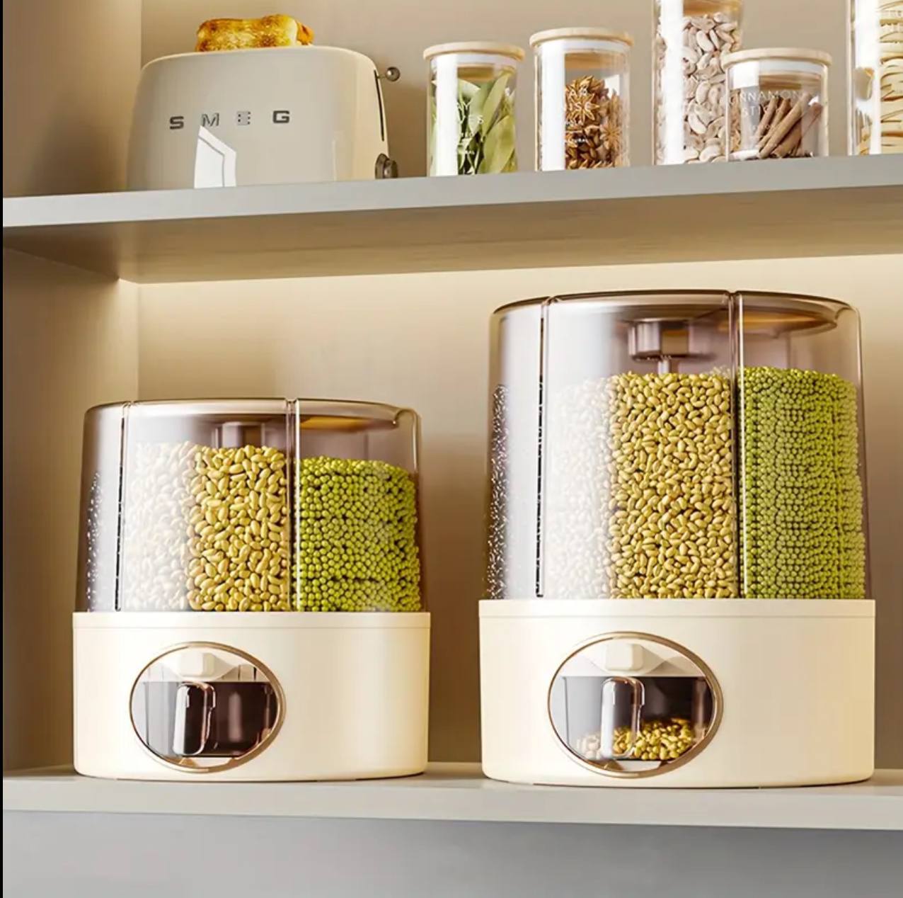 6 compartment cereal dispenser