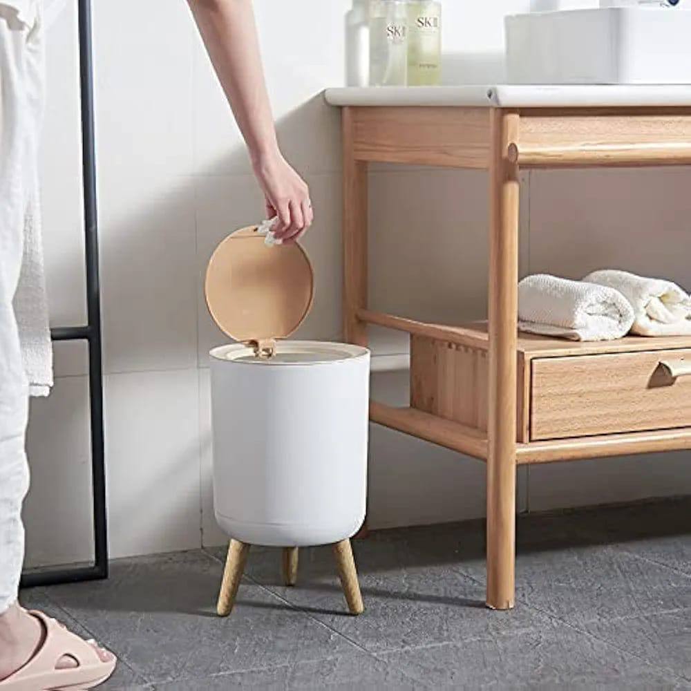 Nordic Style  dustbin with Wood Grain Cover