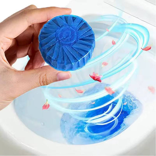 Blue bubble toilet cleaner