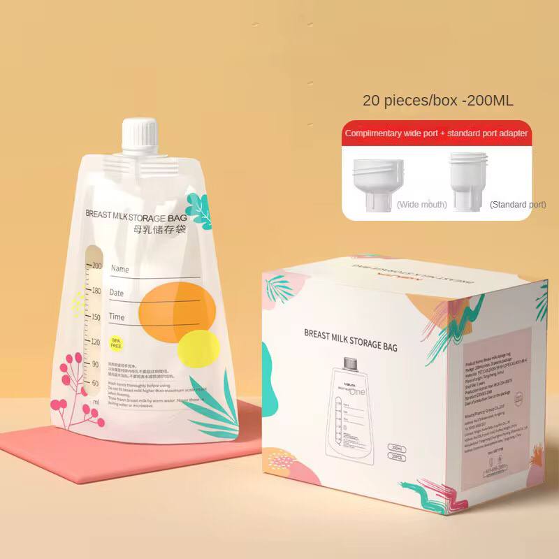 BREAST MILK REUSABLE STORAGE BAGS WITH FUNNELS