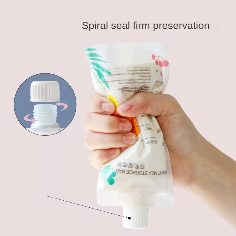 BREAST MILK REUSABLE STORAGE BAGS WITH FUNNELS