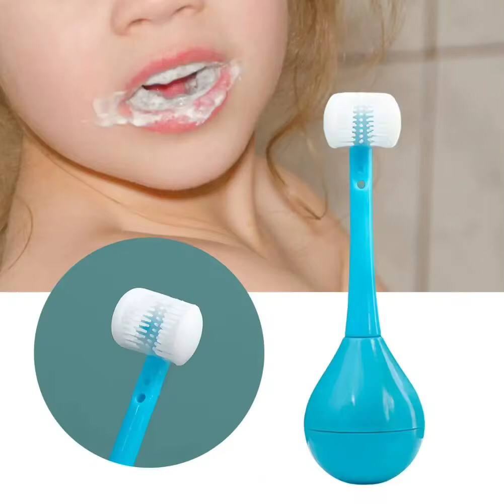 LOVELY THREE-SIDED KIDS TOOTHBRUSH.