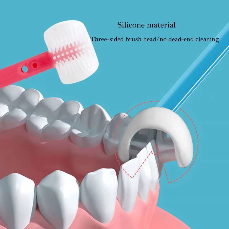 LOVELY THREE-SIDED KIDS TOOTHBRUSH.