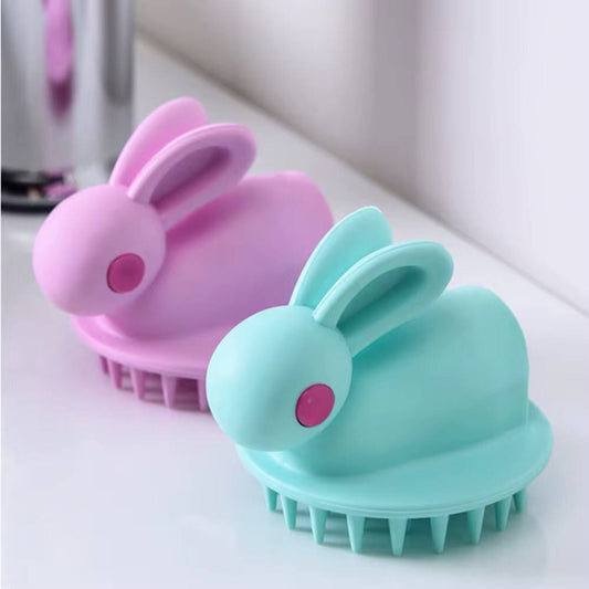 Rabbit shape bathing brush .