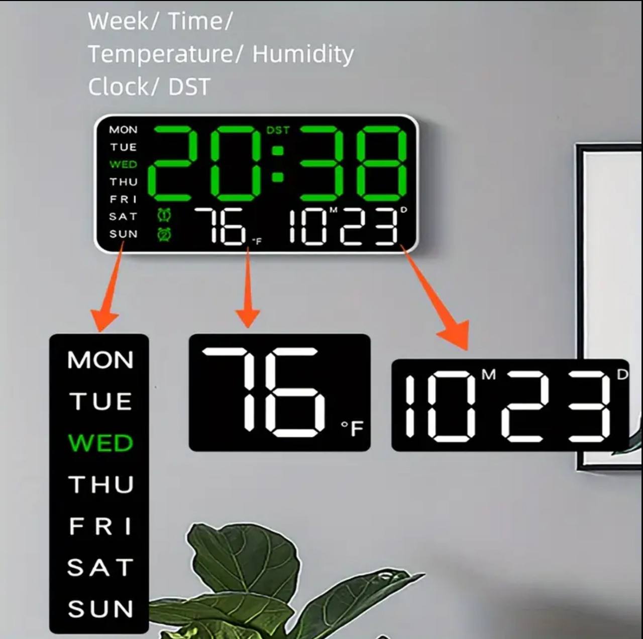 Beautiful led wall clock
