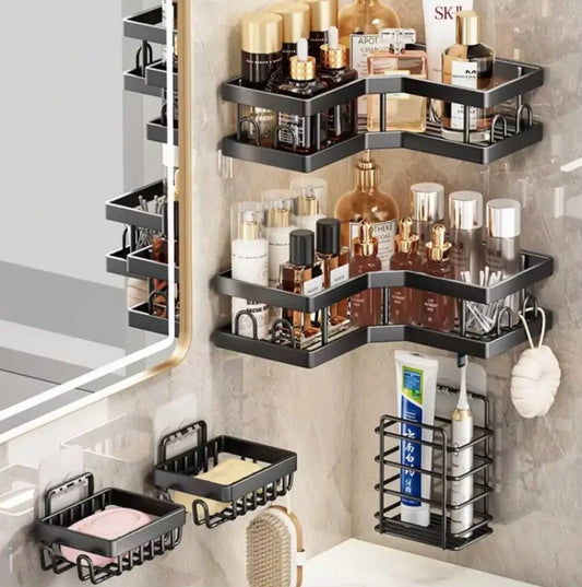 5pcs Set   Corner Bathroom organizer