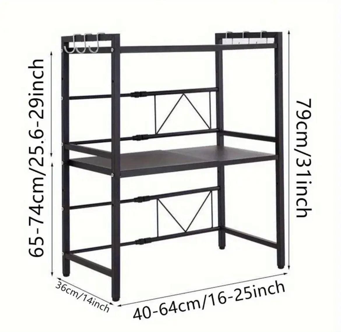 Double layer Heavy-duty Adjustable Microwave Stand