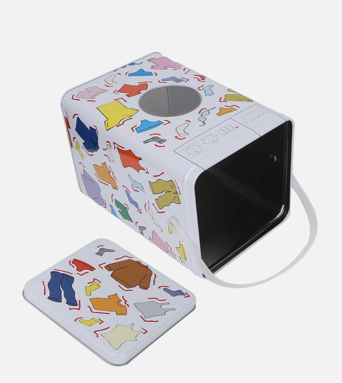 Washing machine themed powder/laundry detergent  storage container - 