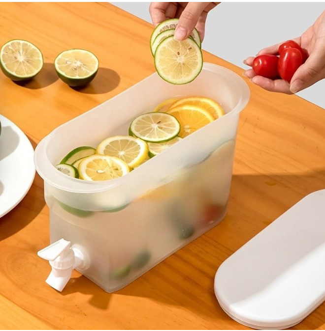 3.5L table top or fridge juice container with dispenser tap