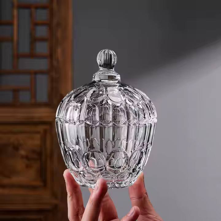 Glass sugar dish