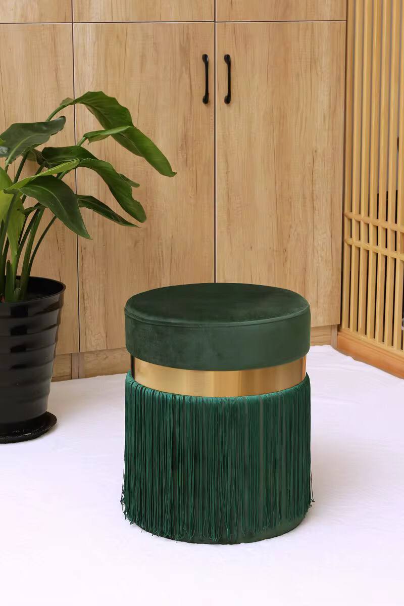 Modern Round Footstool Ottoman