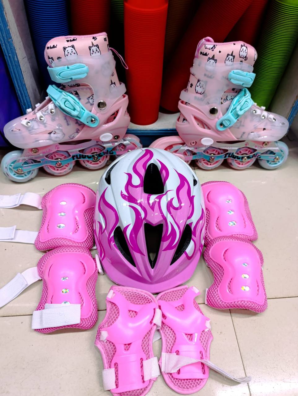 Full set Pu wheeled skates