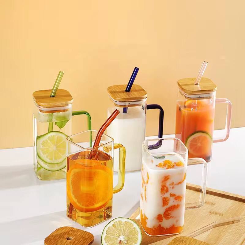 400ml Good morning Square smoothie glass cup