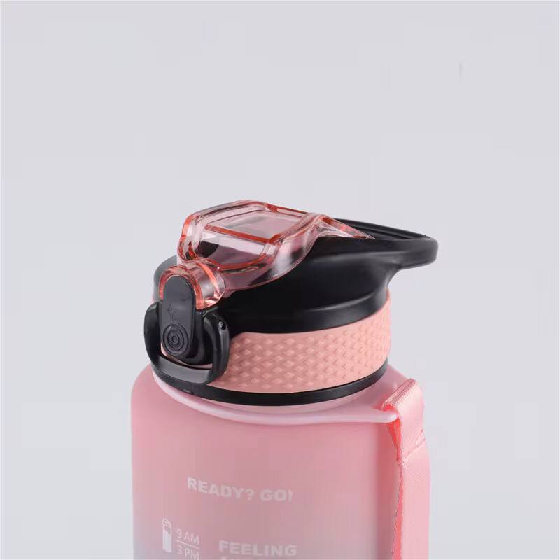 1000Ml Hello Leakproof BPA Free Drinking  Water Bottle with Time Marker & Sthraw,