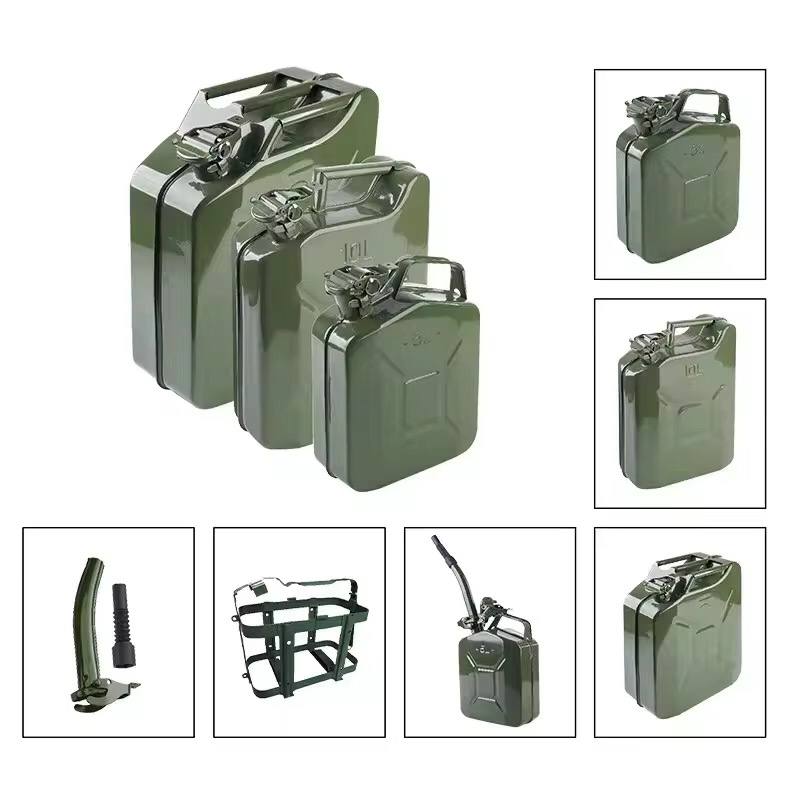 Metallic gasoline cans