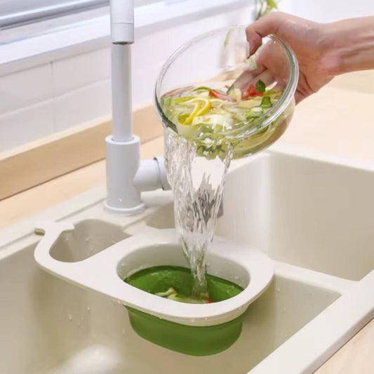Kitchen Sink Sink Type Foldable Hanging Cute Whale Color Contrast Drain Basket Fruit and Vegetable Basket Kitchen Organizer