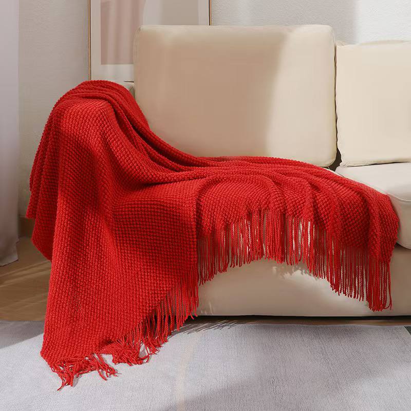 Knitted fleece blankets