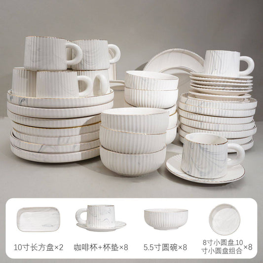 42pcs European Porcelain Dinner set