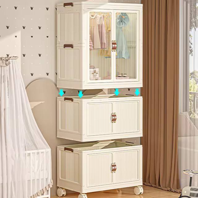 Stackable 3 Level plastic Portable Wardrobe/Closet
