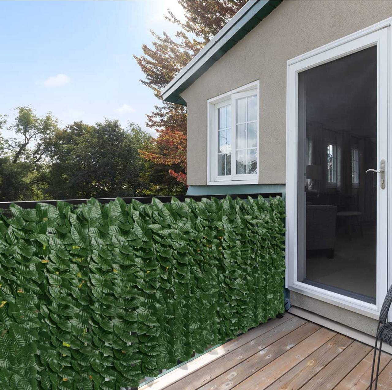 Realistic Green privacy fence