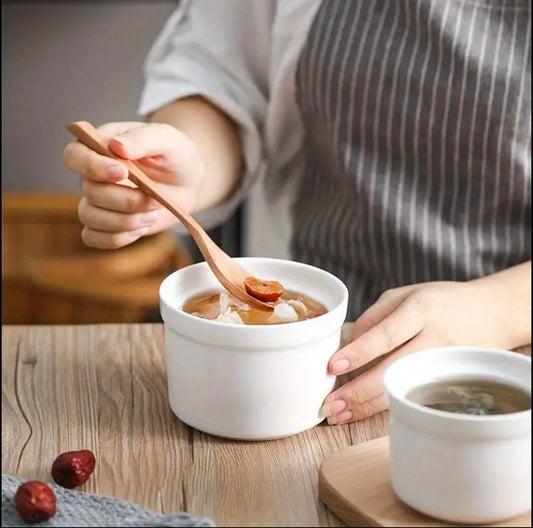 Ceramic sugardish big/stew pot white