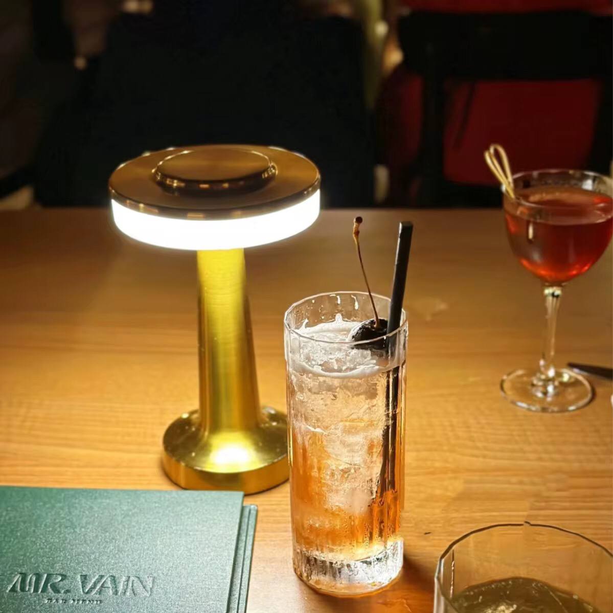 Dumbell table lamp.
