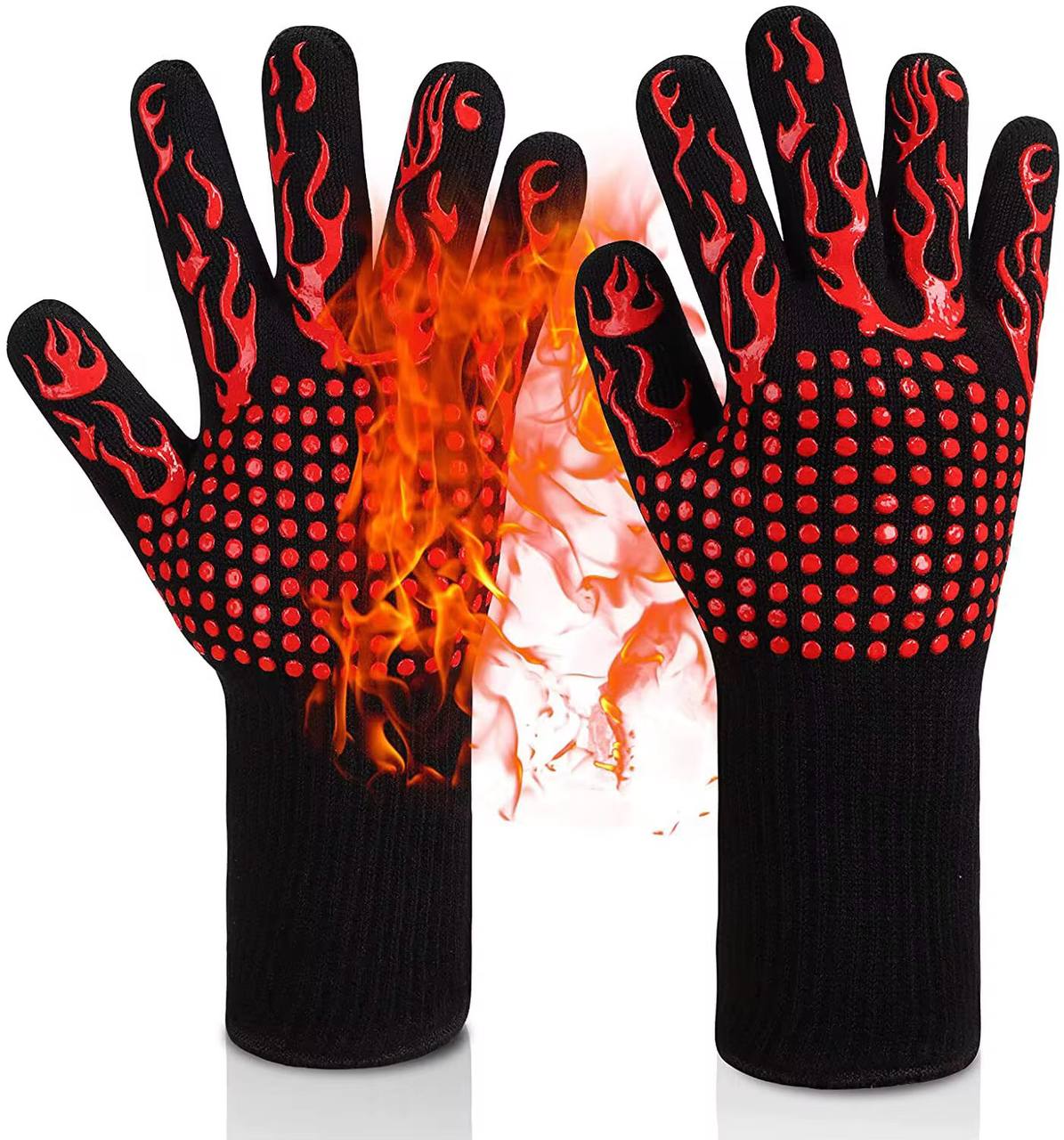 Grill Gloves,Heat Resistant BBQ Gloves