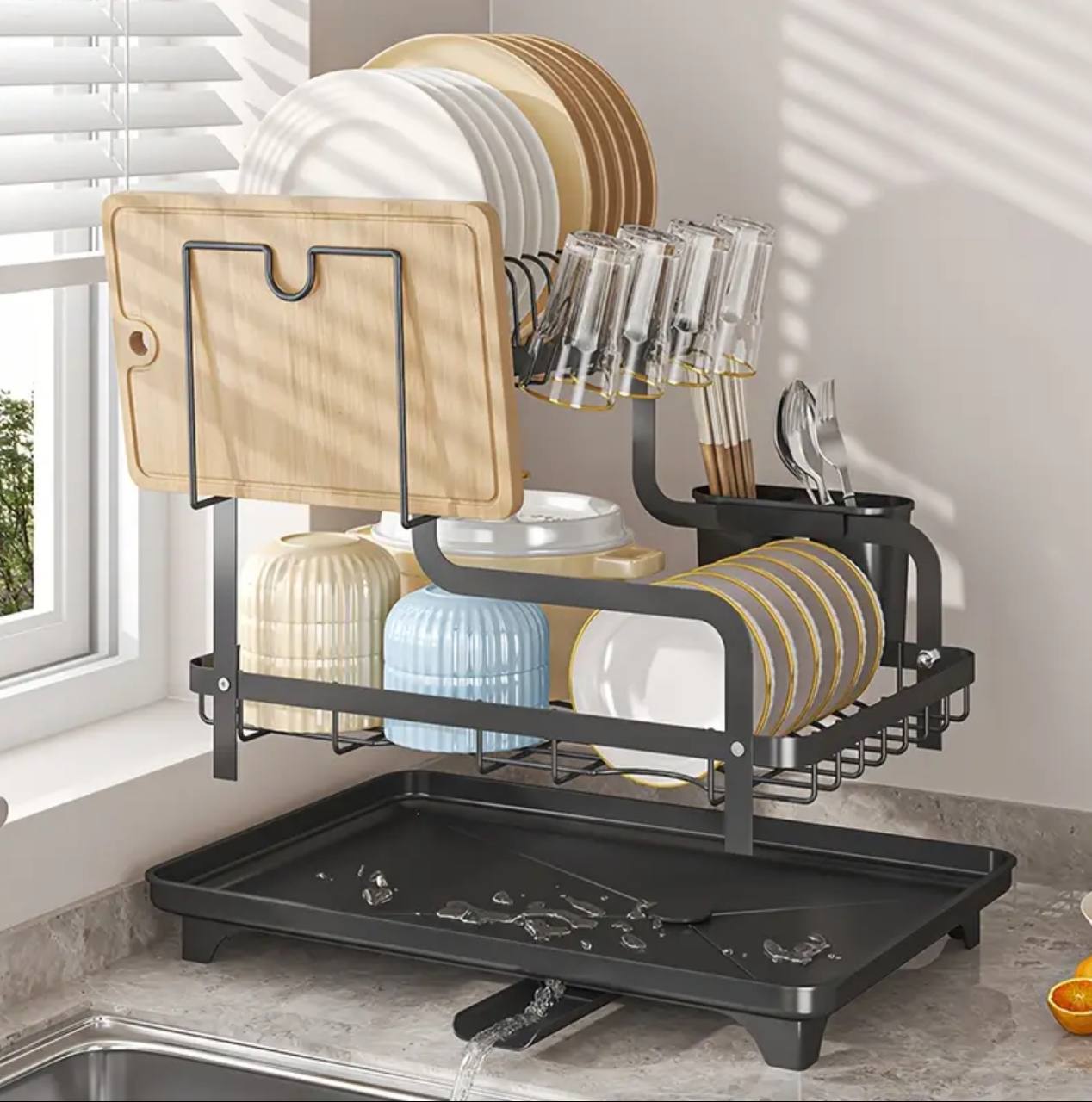 2 Tier Dish Drying Rack