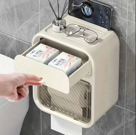 Tissue box with drawer