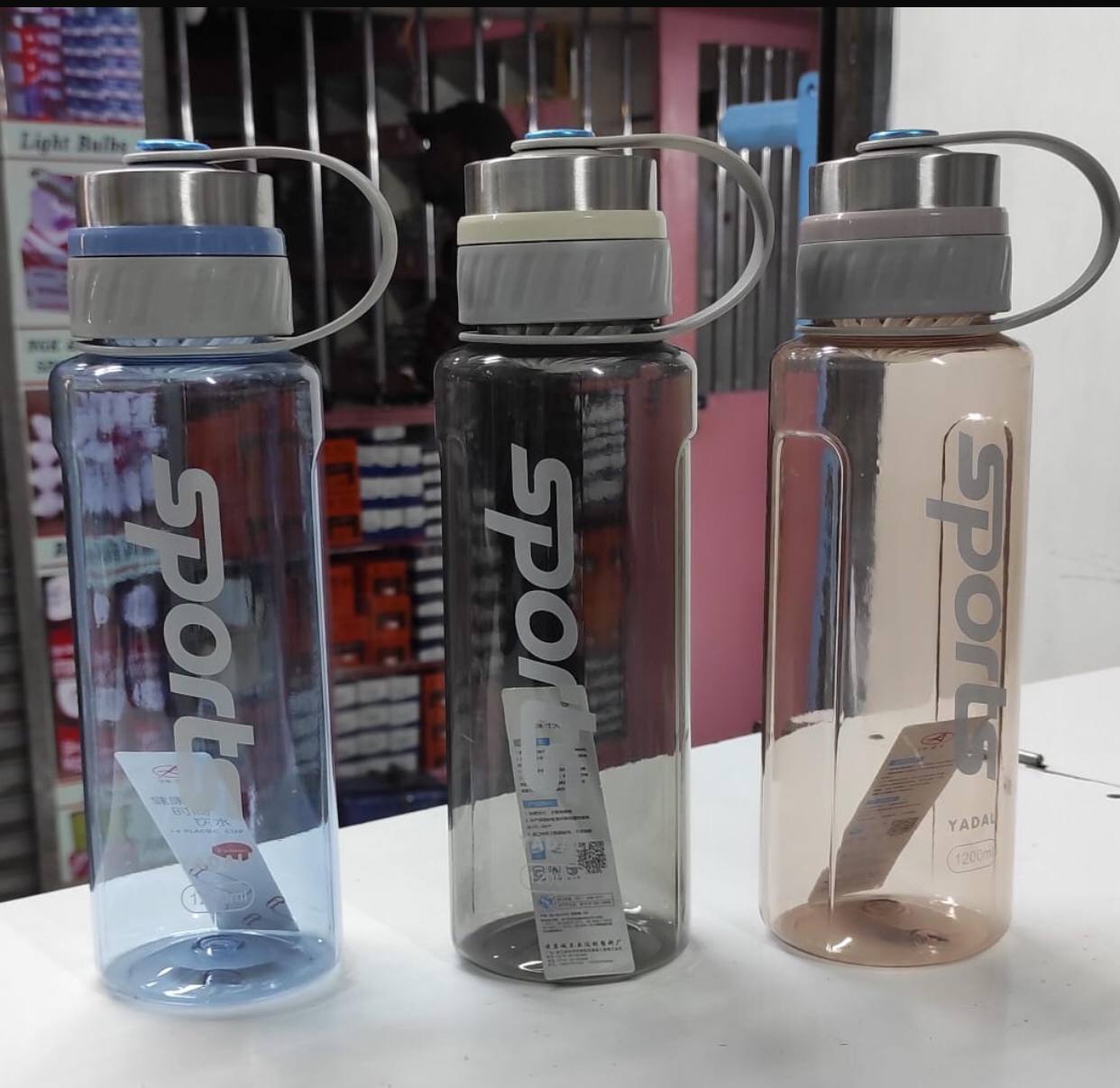 Direct Drinking silver lid Water Bottle,