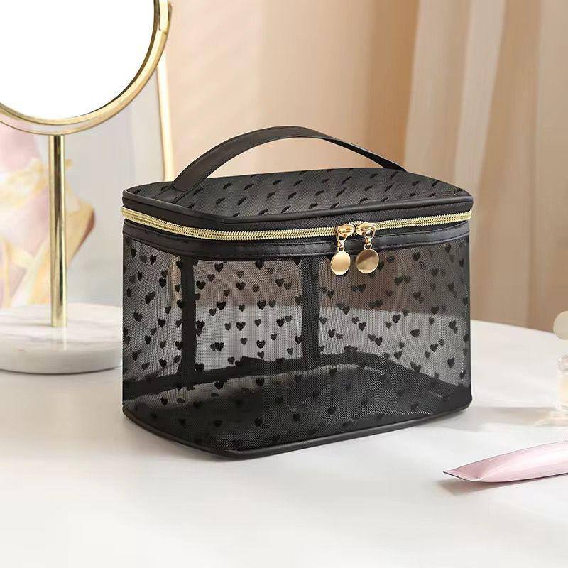 Breathable cosmetics organizer
bag