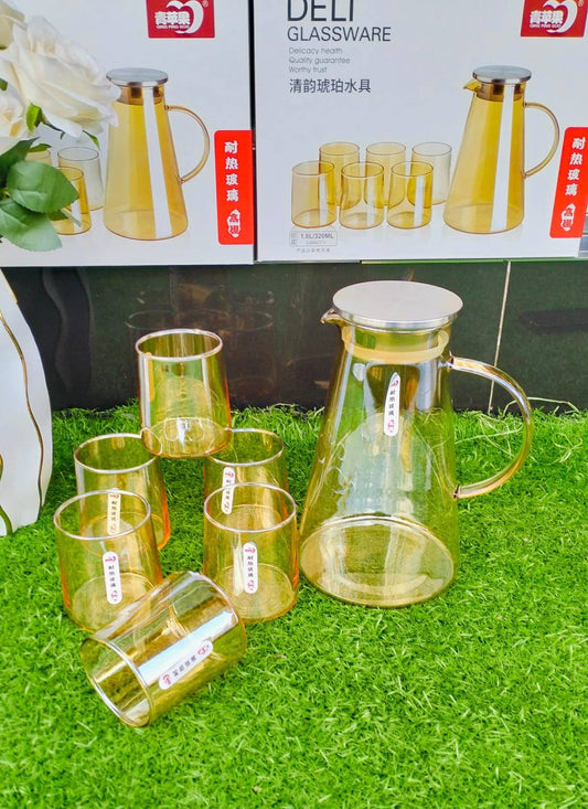 Gold  Water / Juice  Jug Set