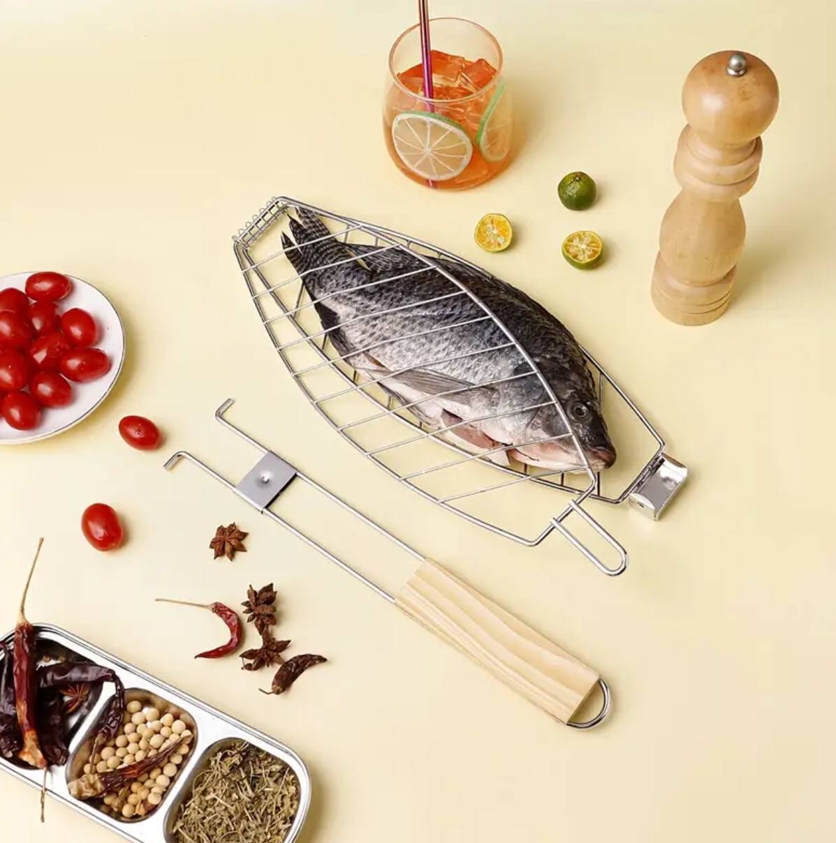 Fish Grill Basket, Rack Top Grade
