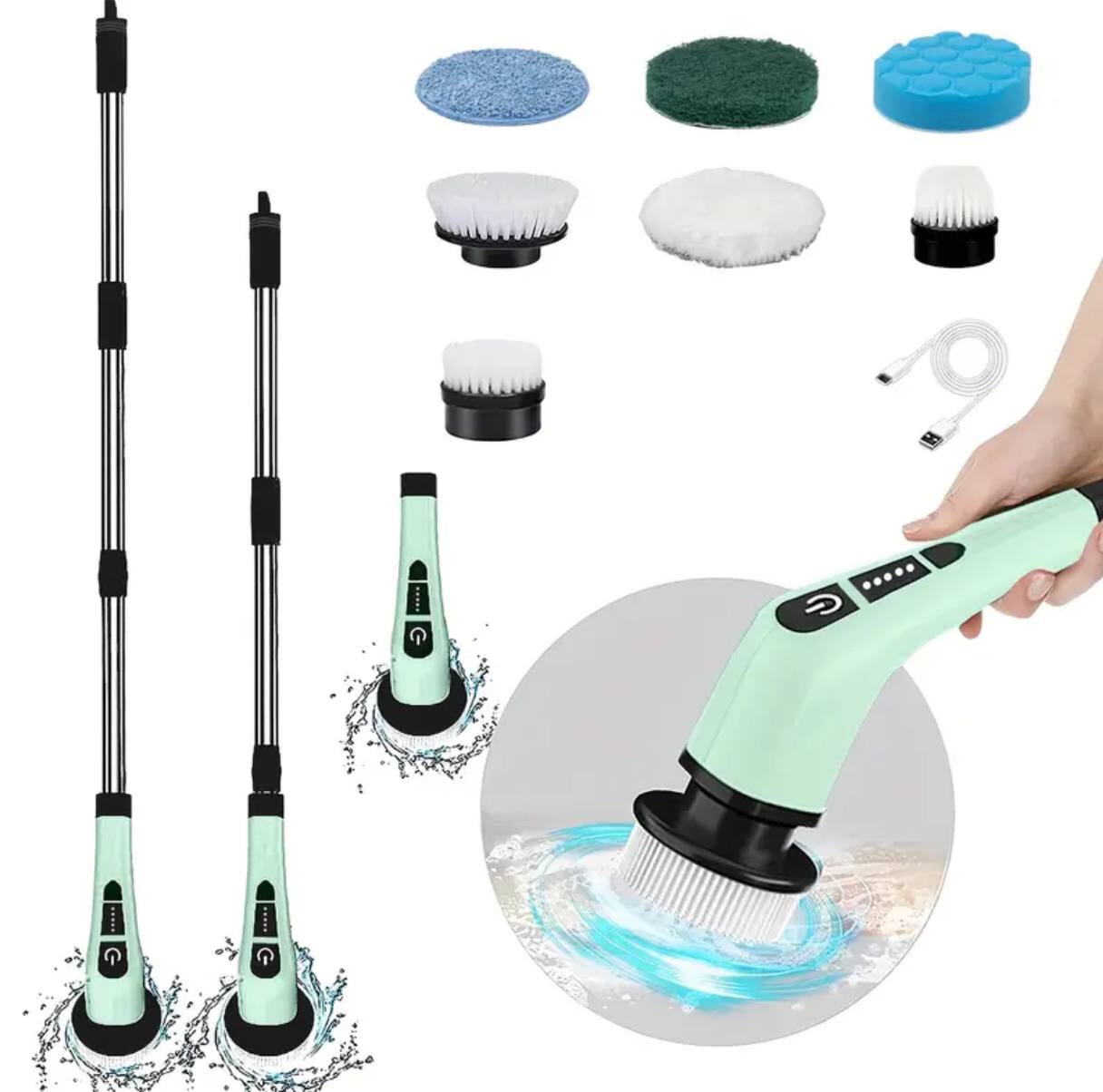 Rechargeable 6-in-1 Spin Scrubber Brush