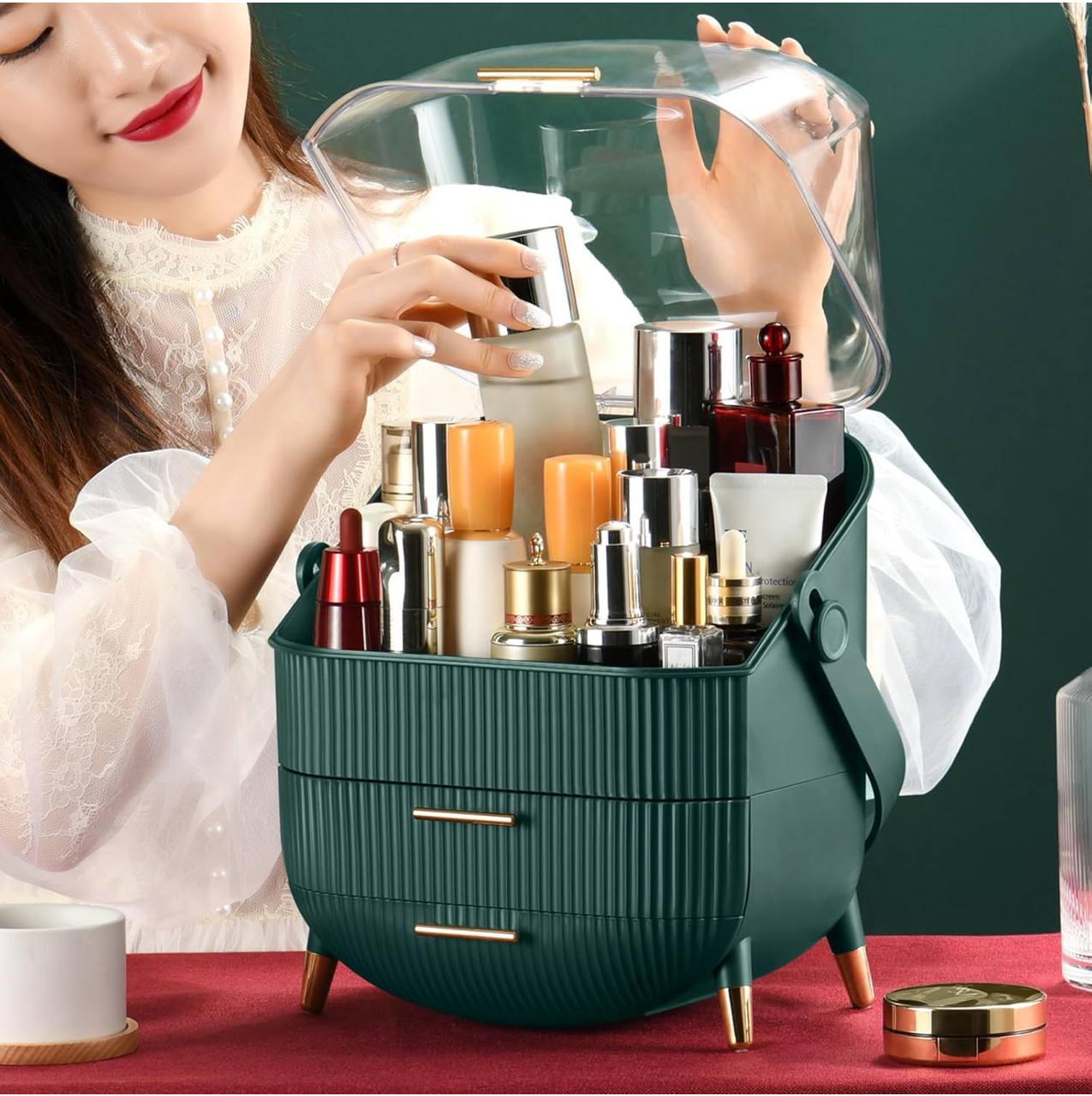 Luxury big capacity cosmetic storage box