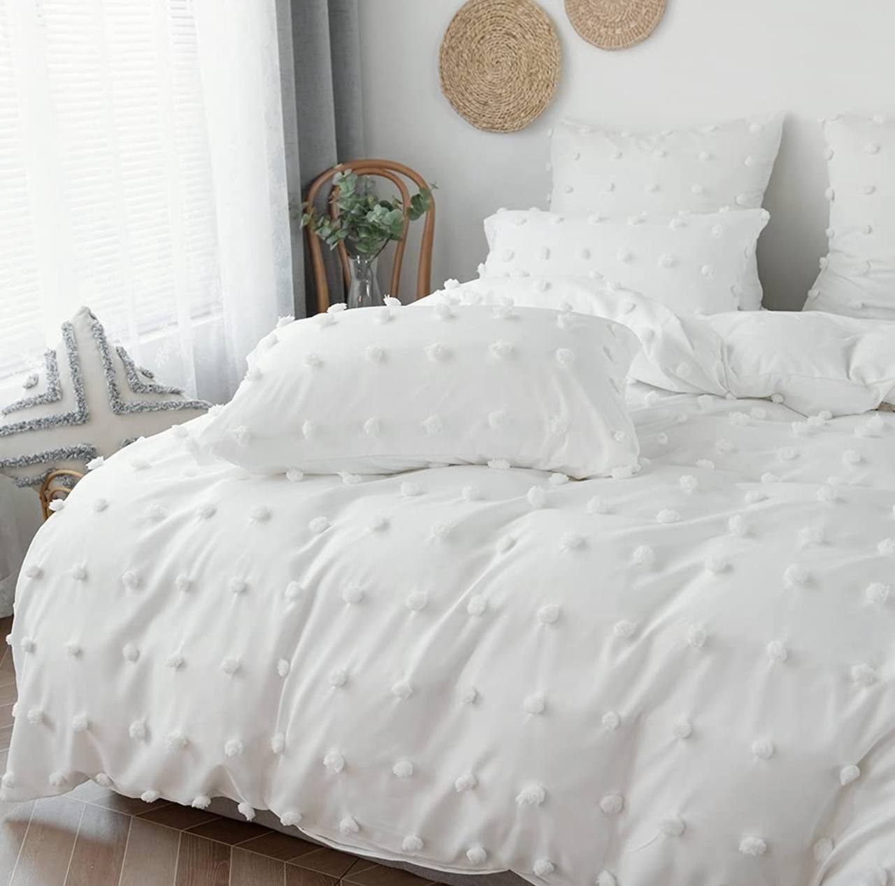 Luxury Tufted Dot Design Duvet cover set