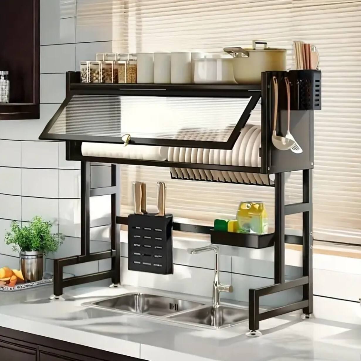 Multi-Purpose Kitchen Storage /Drain Rack