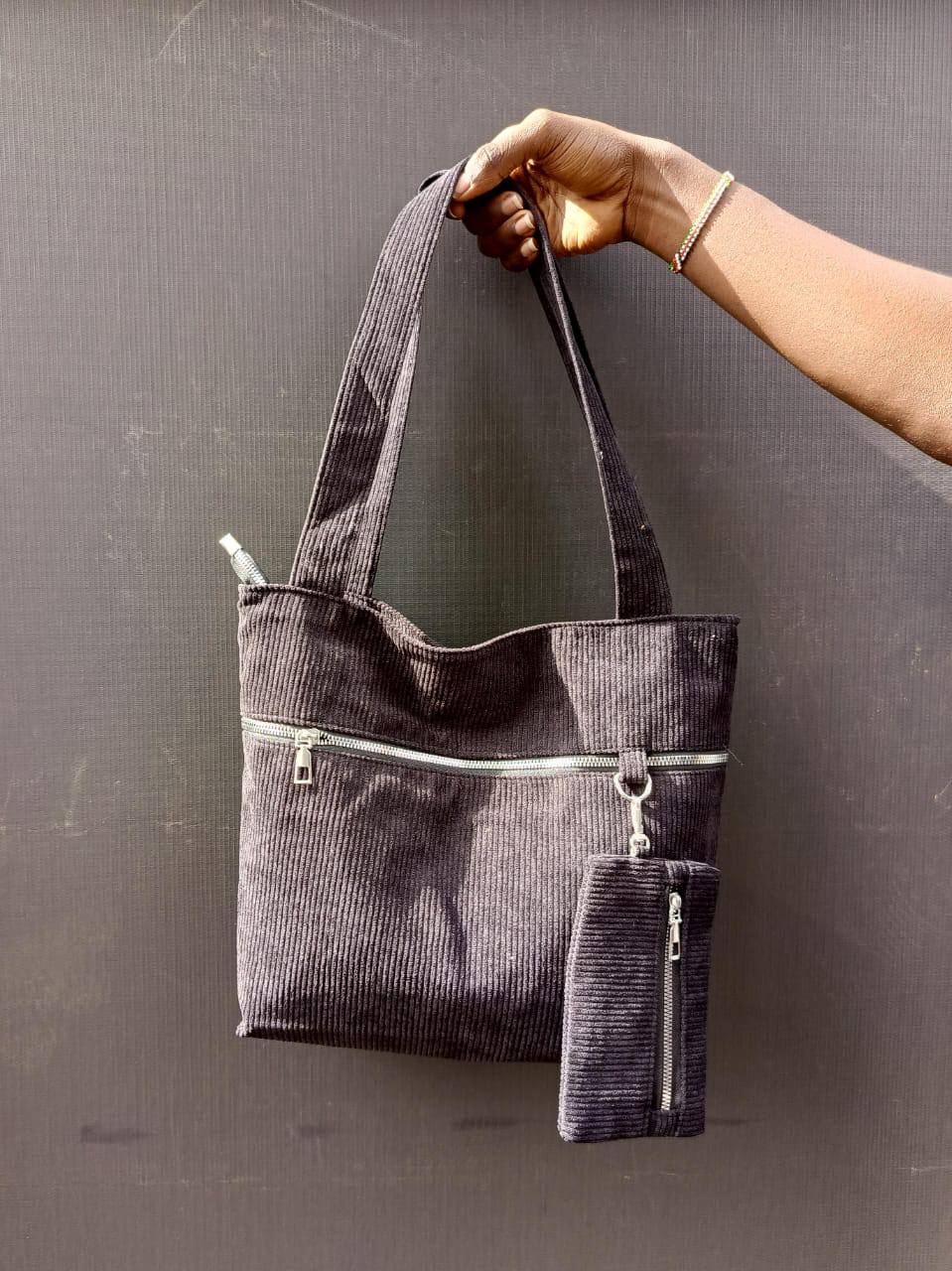 Casual corduroy shoulder Bag
