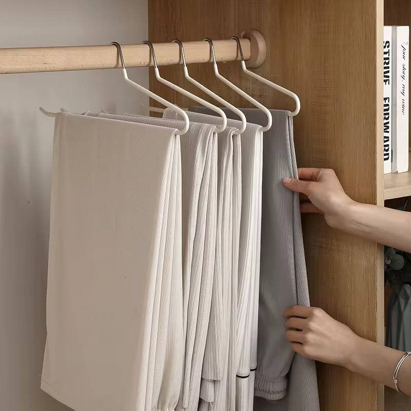 Stainless Steel Hangers for Space-Saving Pants Organization Clothes Rack