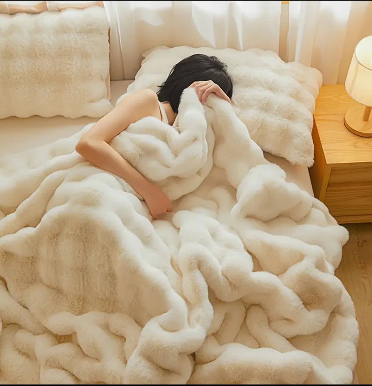 Premium quality Soft Bubble Winter Throw Blanket 180*200cm (6*6)