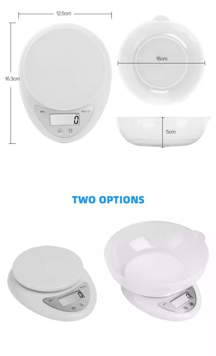 Digital Kitchen weighing Scale with bowl