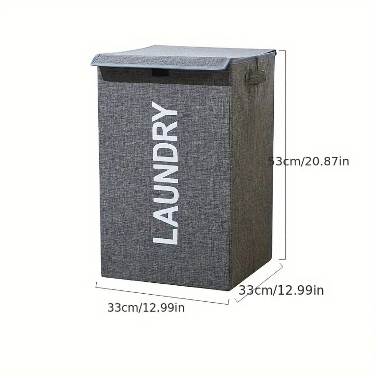Large Capacity Foldable Laundry basket  with lid and Handles
