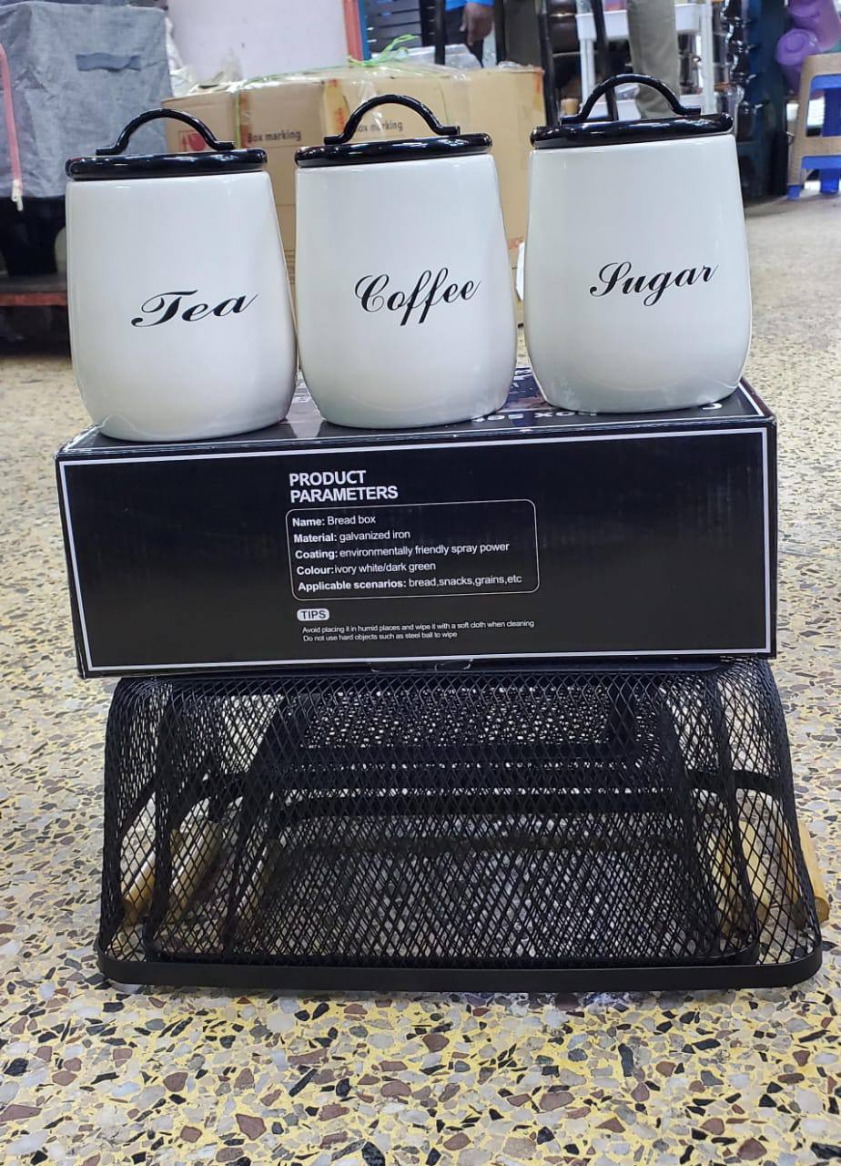 Sugar, Tea, Coffee canisters