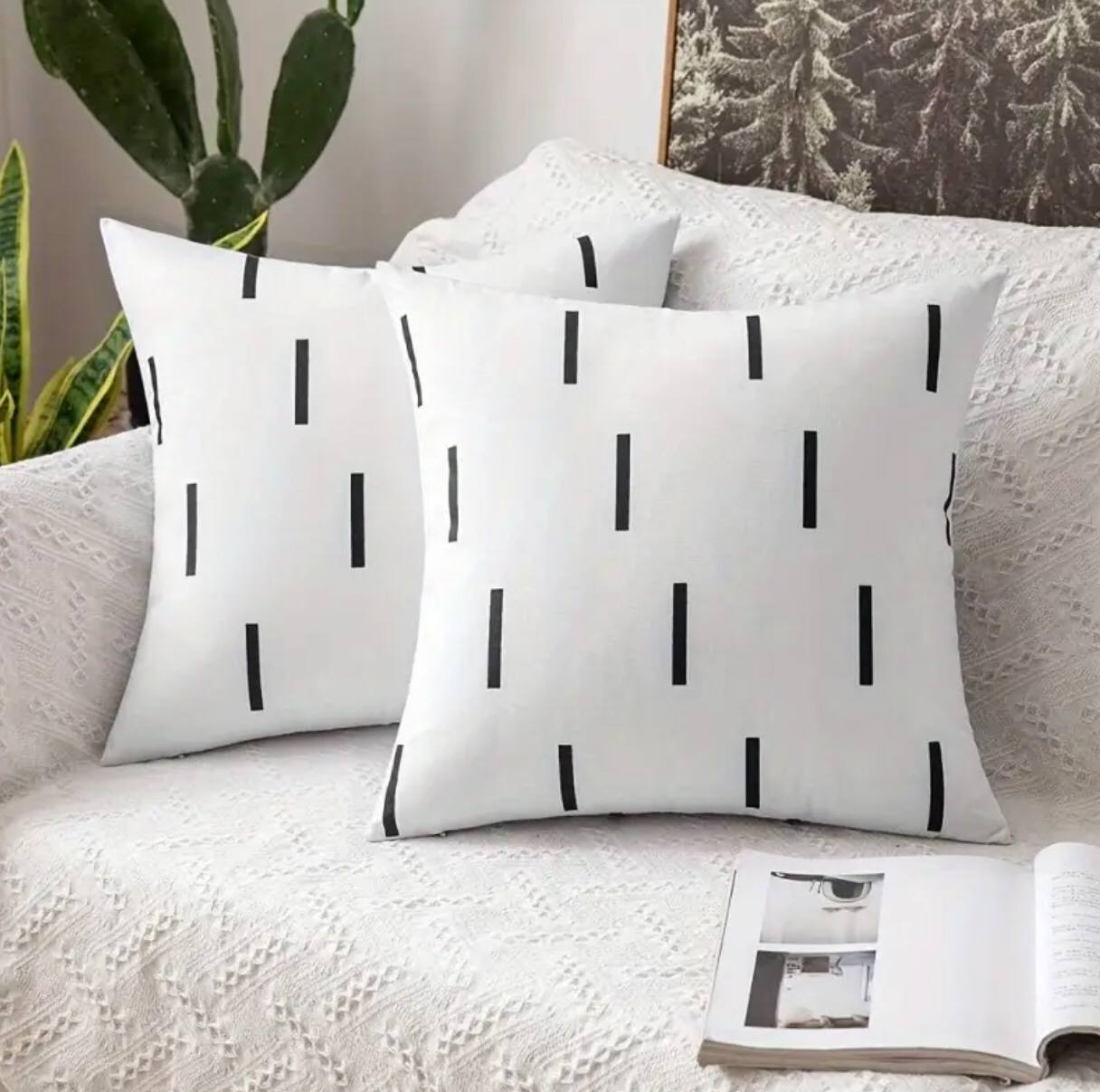 Geometric nordic throw covers/cases.
Tribal vibe