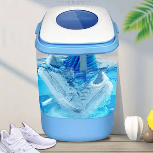 Mini washing machine with shoe brush
