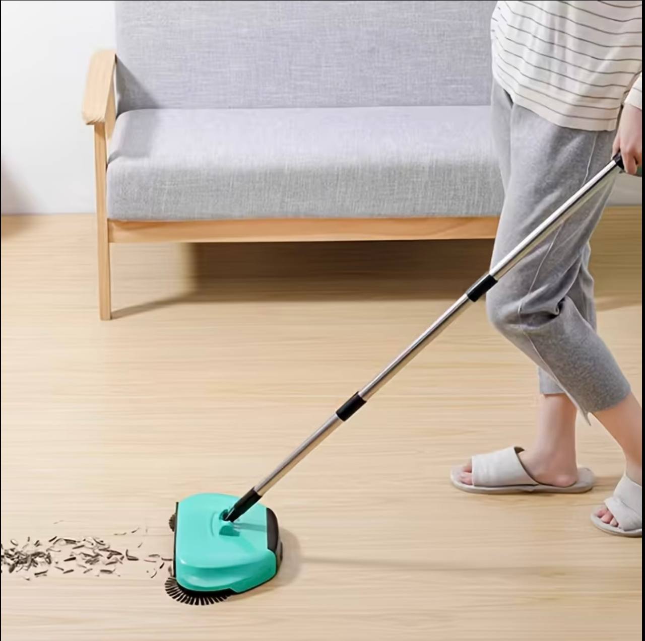 Manual Sweep drag all in one rotating brush