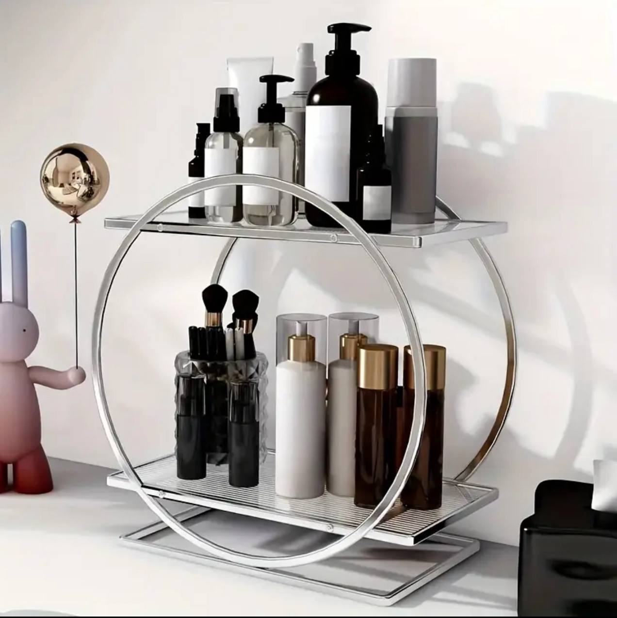 Large capacity cosmetics organizer / desktop perfume organizer / skincare storage box